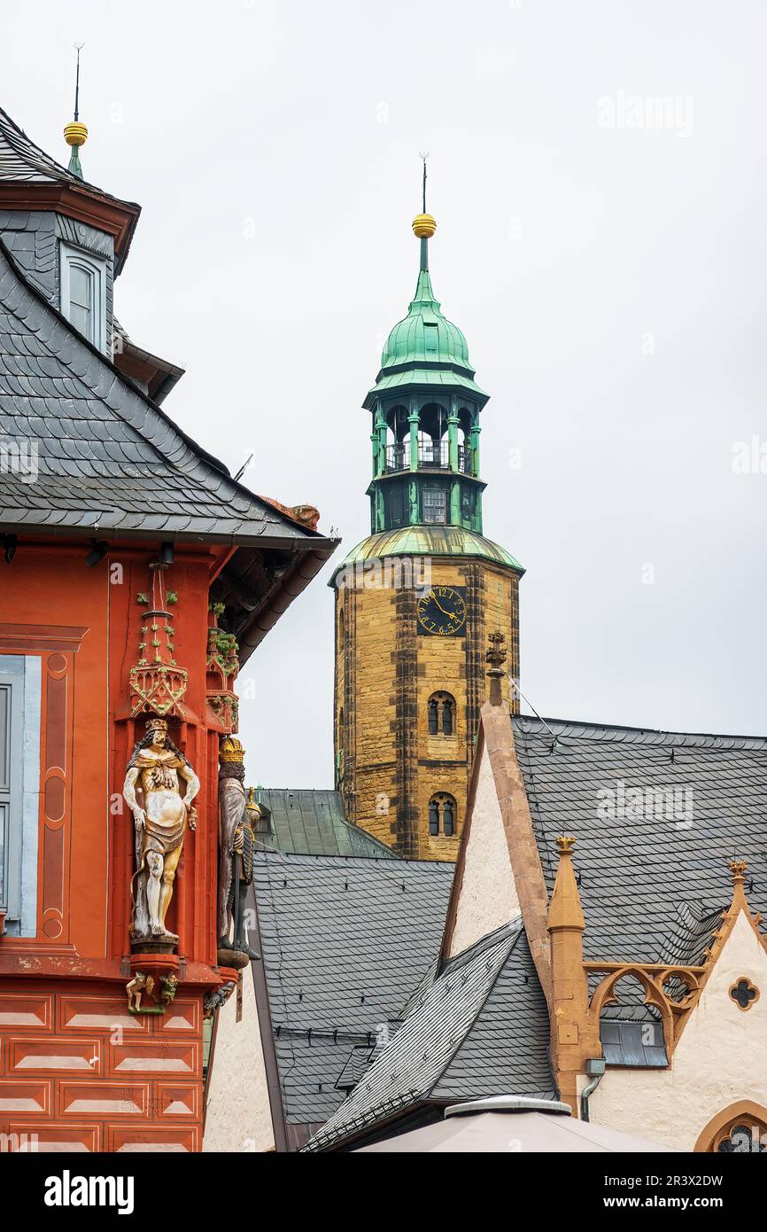 Goslar dans les montagnes de Harz, Basse-Saxe, Allemagne. Vieille ville de Goslar, site classé au patrimoine mondial de l'UNESCO. Banque D'Images