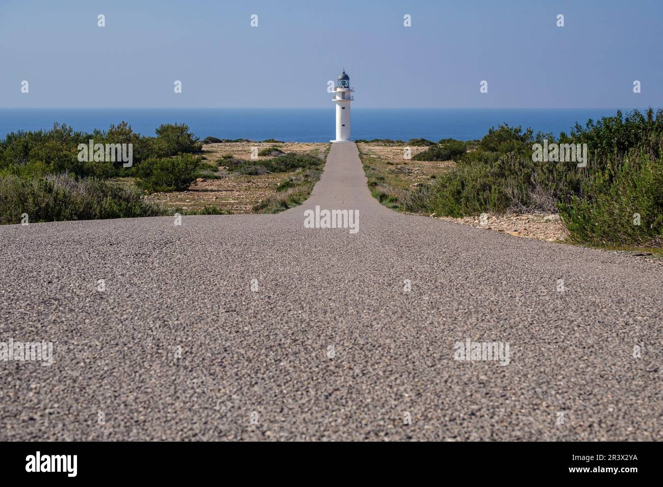 Phare de Cap Barbaria Banque D'Images