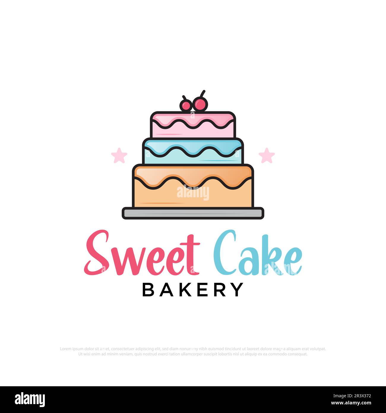 sweet cupcake boulangerie logo design inspiration.best pour votre entreprise de logo, symboles, identité de marque, icônes, ou autres Illustration de Vecteur