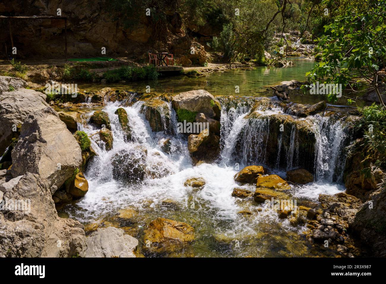 God's Bridge, Akchour, Parc naturel de Talassemtane, région de Rif, maroc, afrique. Banque D'Images