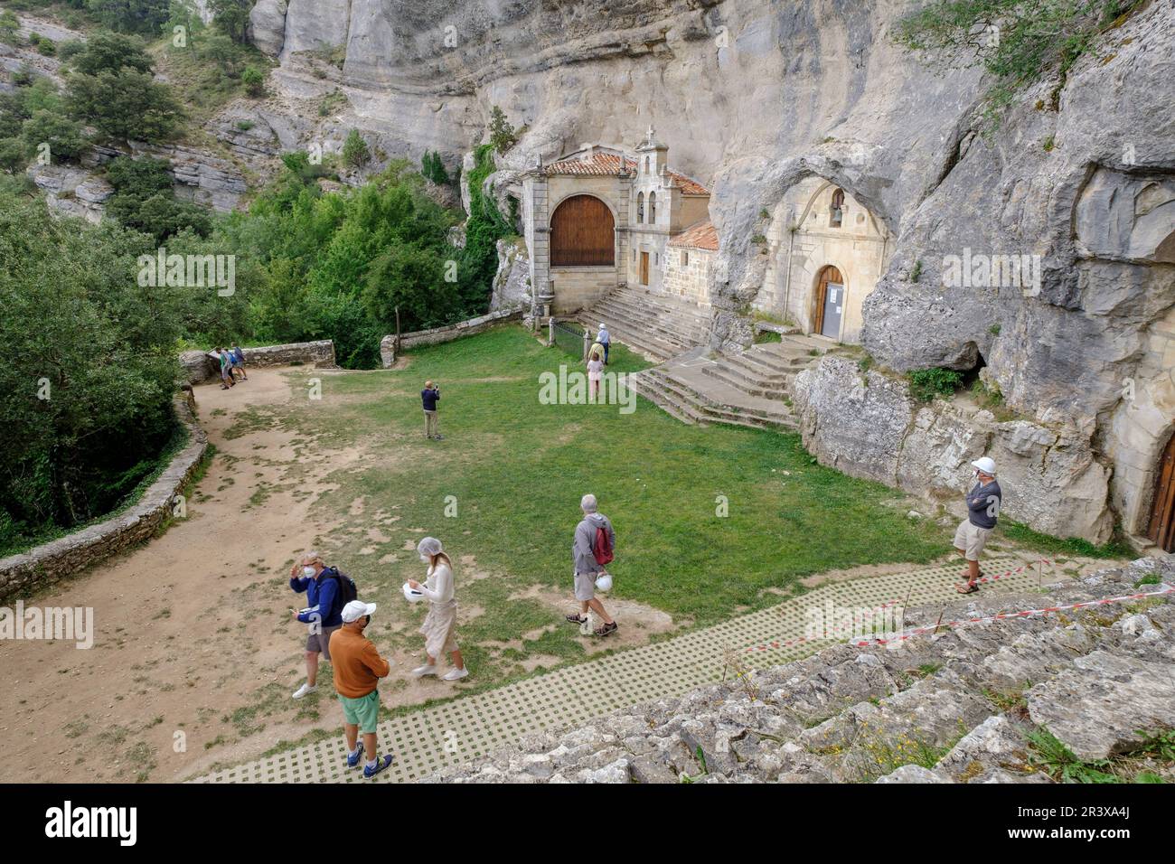 Grotte Hermitage de San Bernabé, Ojo Guareña , Espinosa de los Monteros, Castilla y Leon, Espagne. Banque D'Images