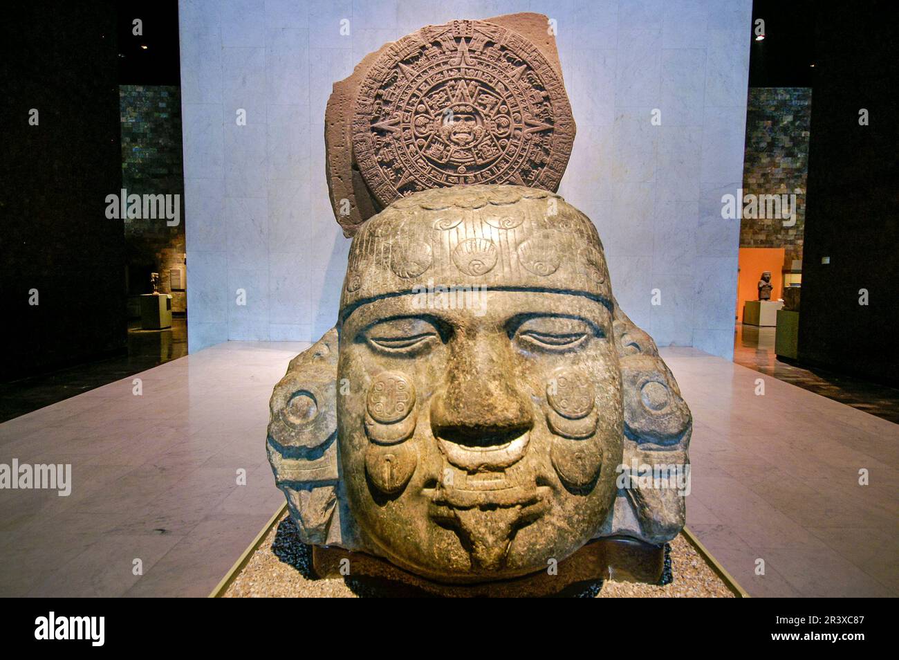 Piedra del sol. Culture aztèque. Musée national d'anthropologie. État du Mexique D.F.Mexique. Banque D'Images