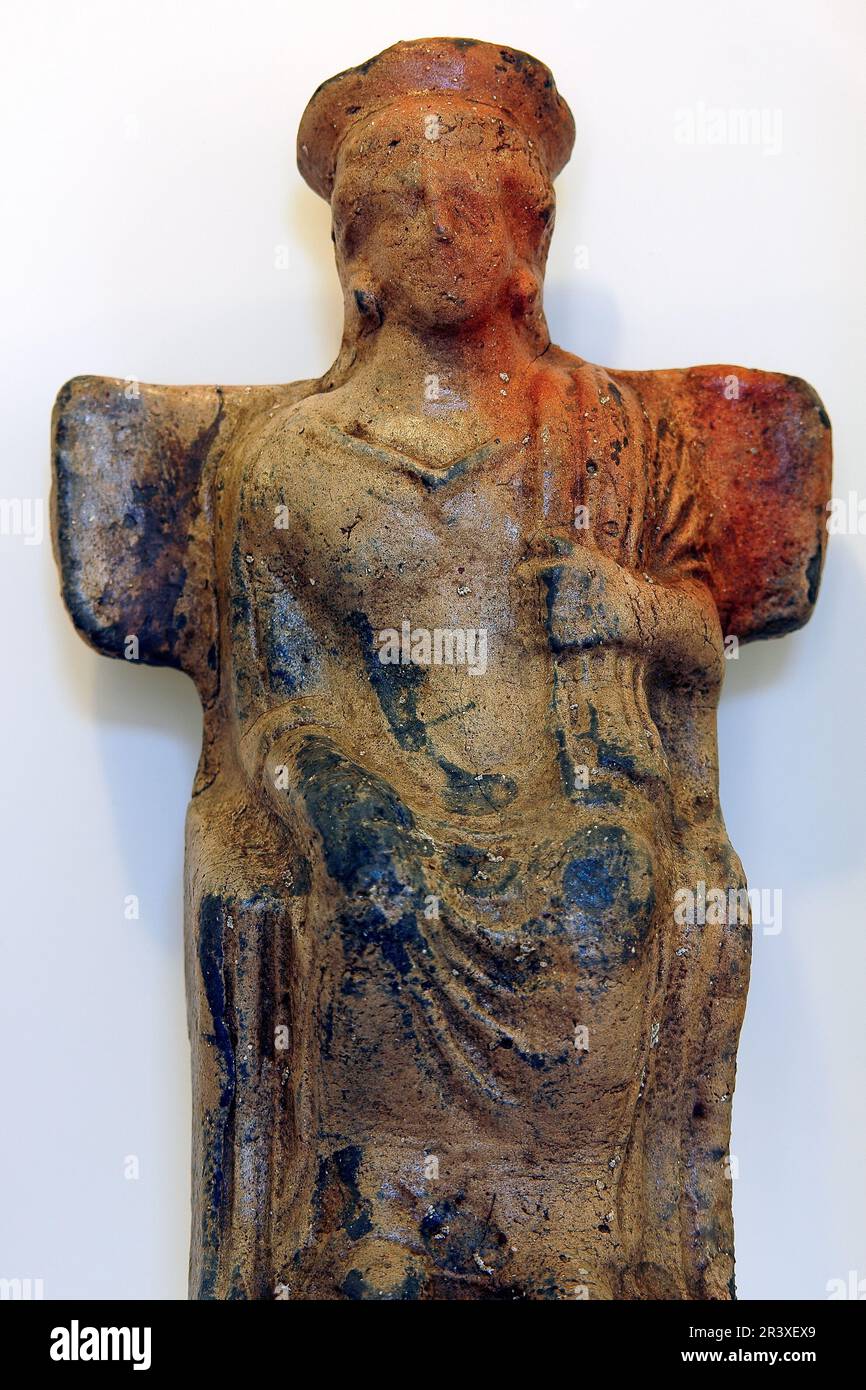 Diosa Astarte (Tánit), contrada en el enbarcadero de Calescoves.Museo de Menorca. Maó.Baleares.España. Banque D'Images