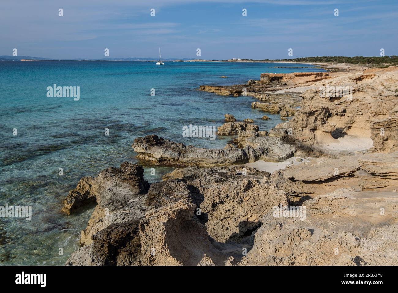 Plages d'es Cavall den Borras Banque D'Images