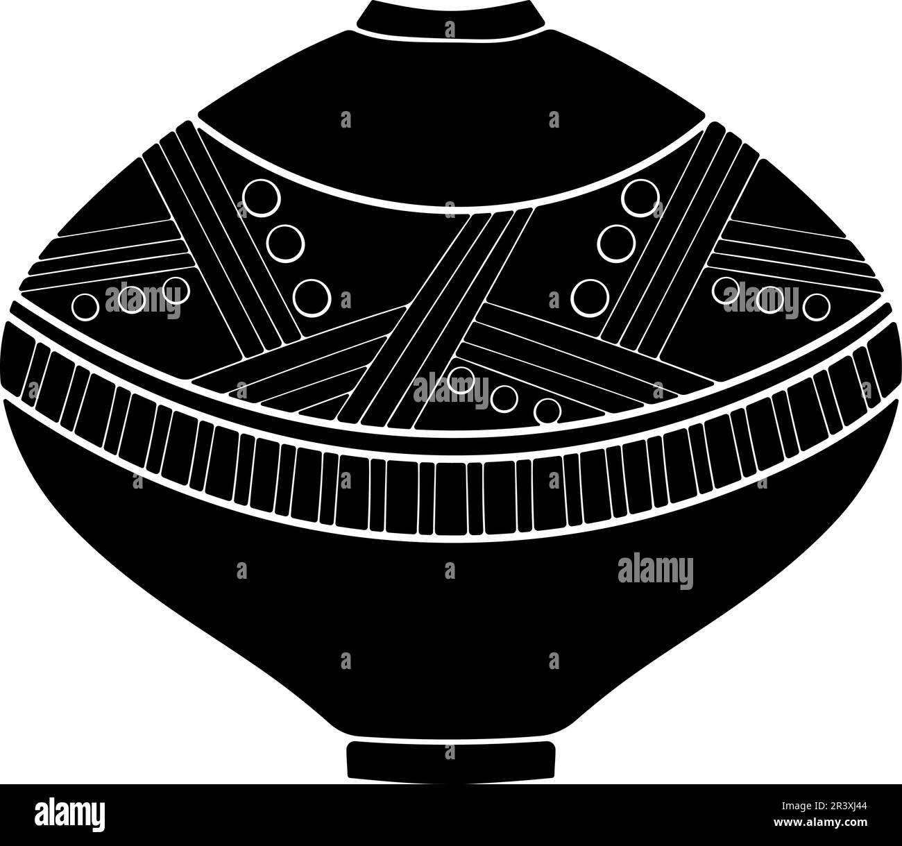 Silhouette africaine de vase ethnique Illustration de Vecteur