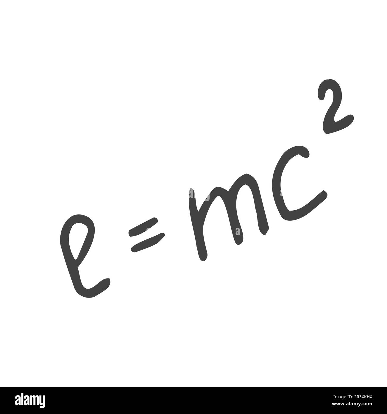 La célèbre formule de la challigraphie E mc2. Formule exprimant l'équivalence Illustration de Vecteur