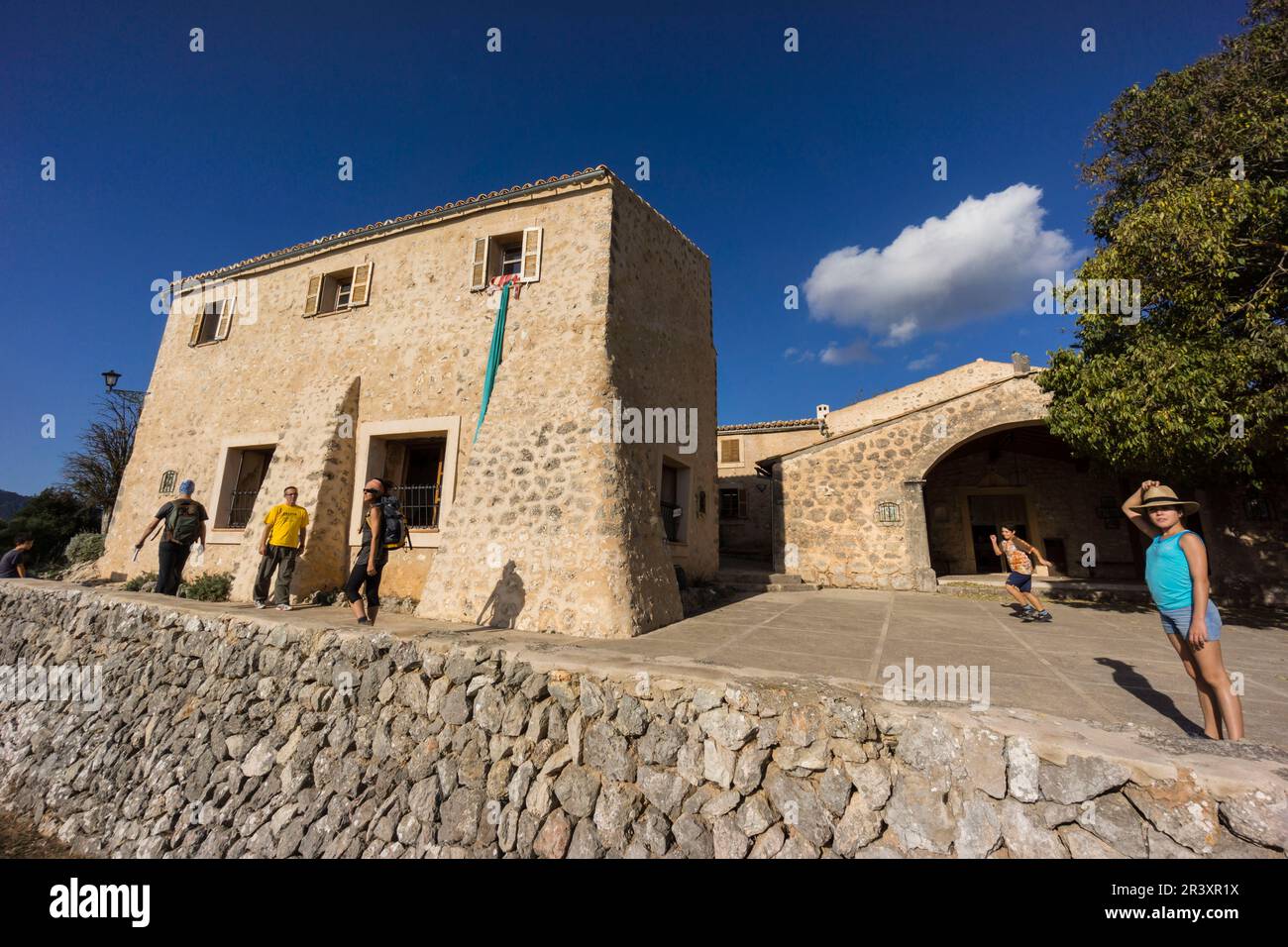 Hospederia et oratorio, XVII siècle, château du 14ème siècle, Son Servera, Majorque, Iles Baléares, Espagne. Banque D'Images