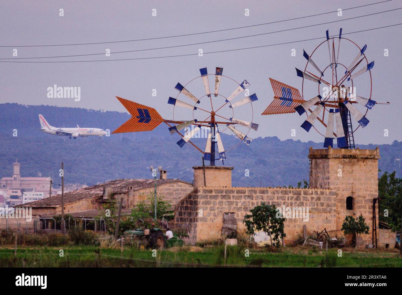 Molino de estraccion de agua, Pla de Sant Jordi, Palma, Mallorca, Islas  Baleares, Espagne, Europa Photo Stock - Alamy