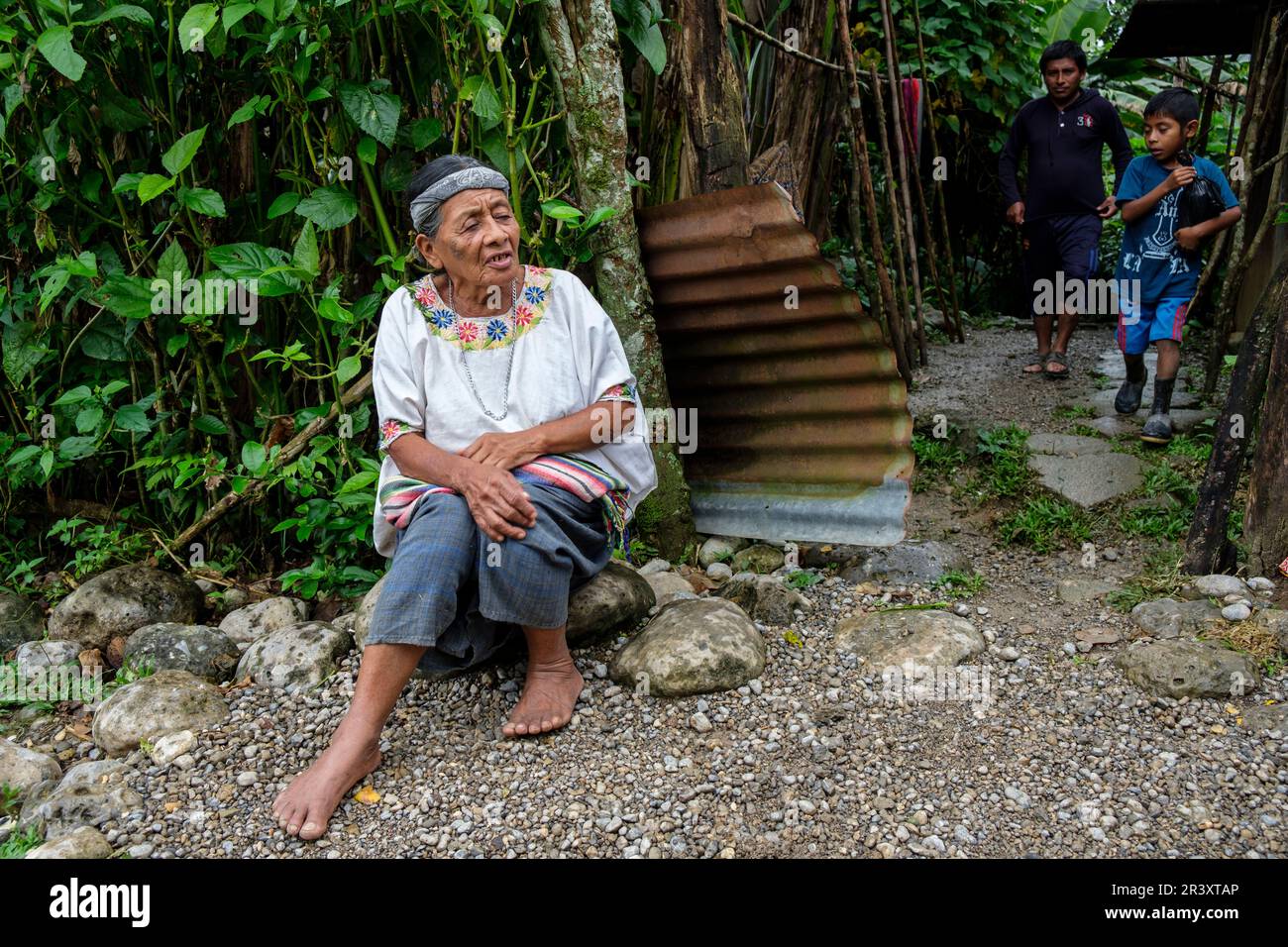 Tesoro Chiquito, La Taña, Franja Transversal del Norte , département de Quiché, Guatemala. Banque D'Images