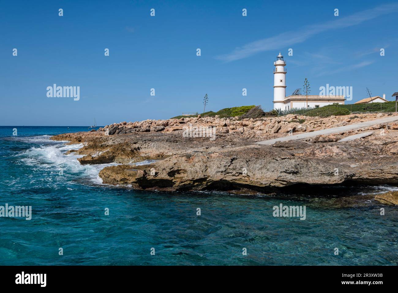Phare du Cap Salines Banque D'Images