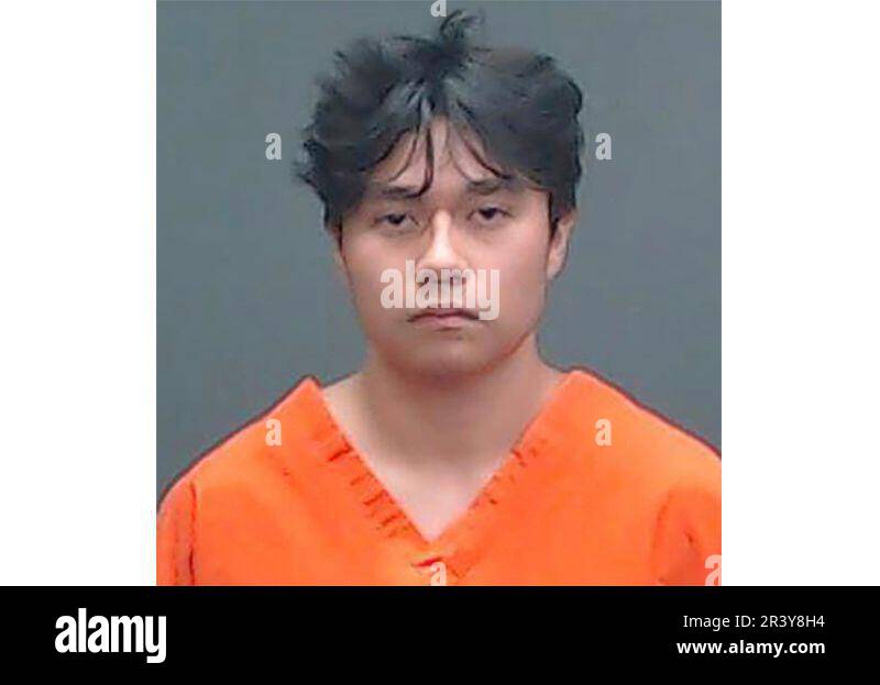 This photo provided by Bi-State Detention Center in Texarkana, Texas, shows Cesar Olalde. Authorities in east Texas have jailed Olalde on capital murder charges, Thursday, May 25, 2023 in the shootings of his parents, sister and brother. (Bi-State Detention Center via AP) Banque D'Images