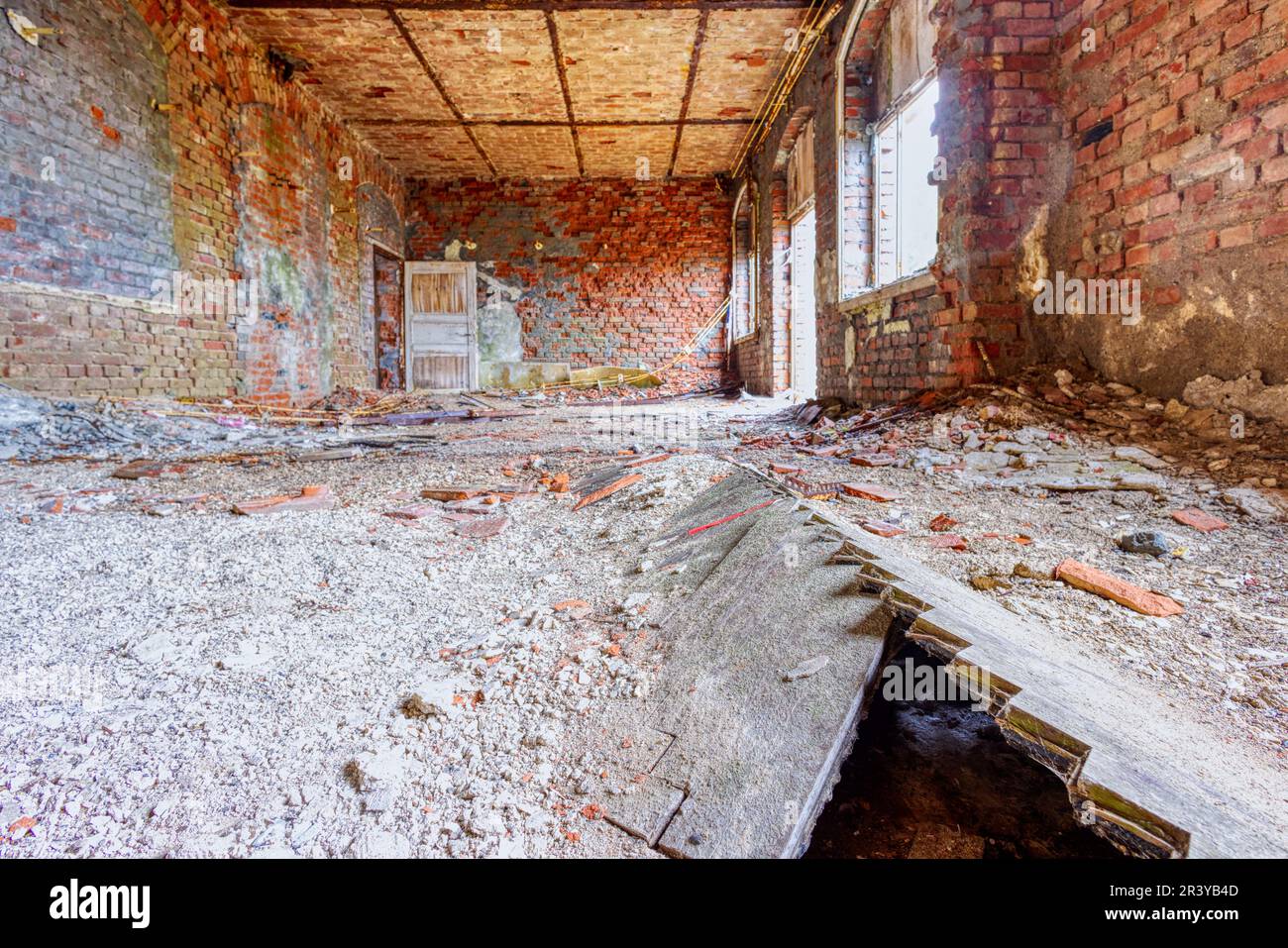 Parquet en bois brisé voûté Banque D'Images