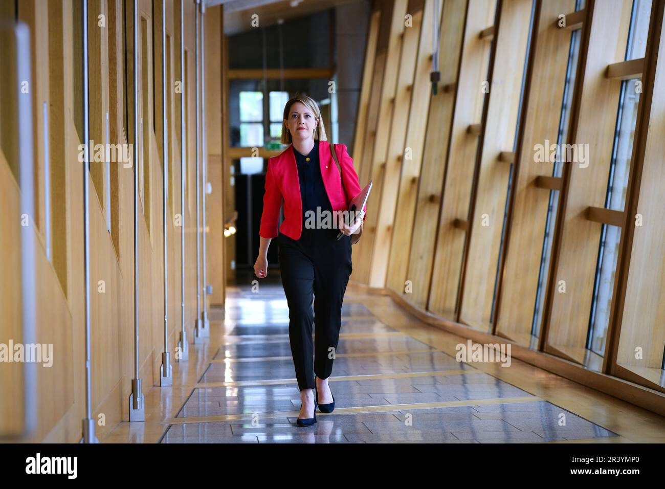 Edinburgh, Écosse, Royaume-Uni, 25 mai 2023. Jenny Gilruth au Parlement écossais Credit sst/alamy Live news Banque D'Images