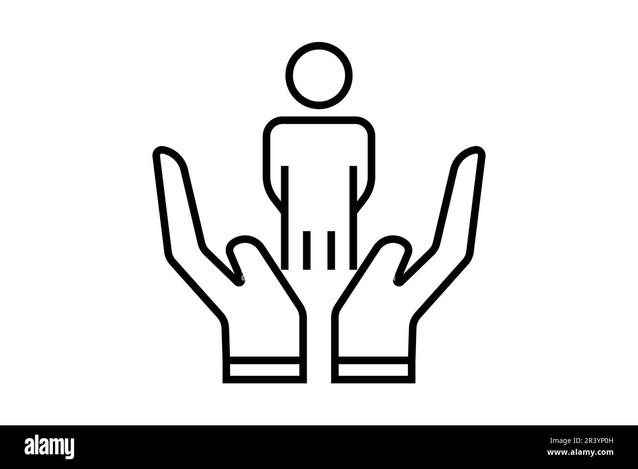 Icône inclusion d'équité sociale. icône liée à l'aide ou au soutien des employés, aux soins communautaires, à la diversité de l'âge et de la culture. Style icône de ligne. Tout simplement Illustration de Vecteur