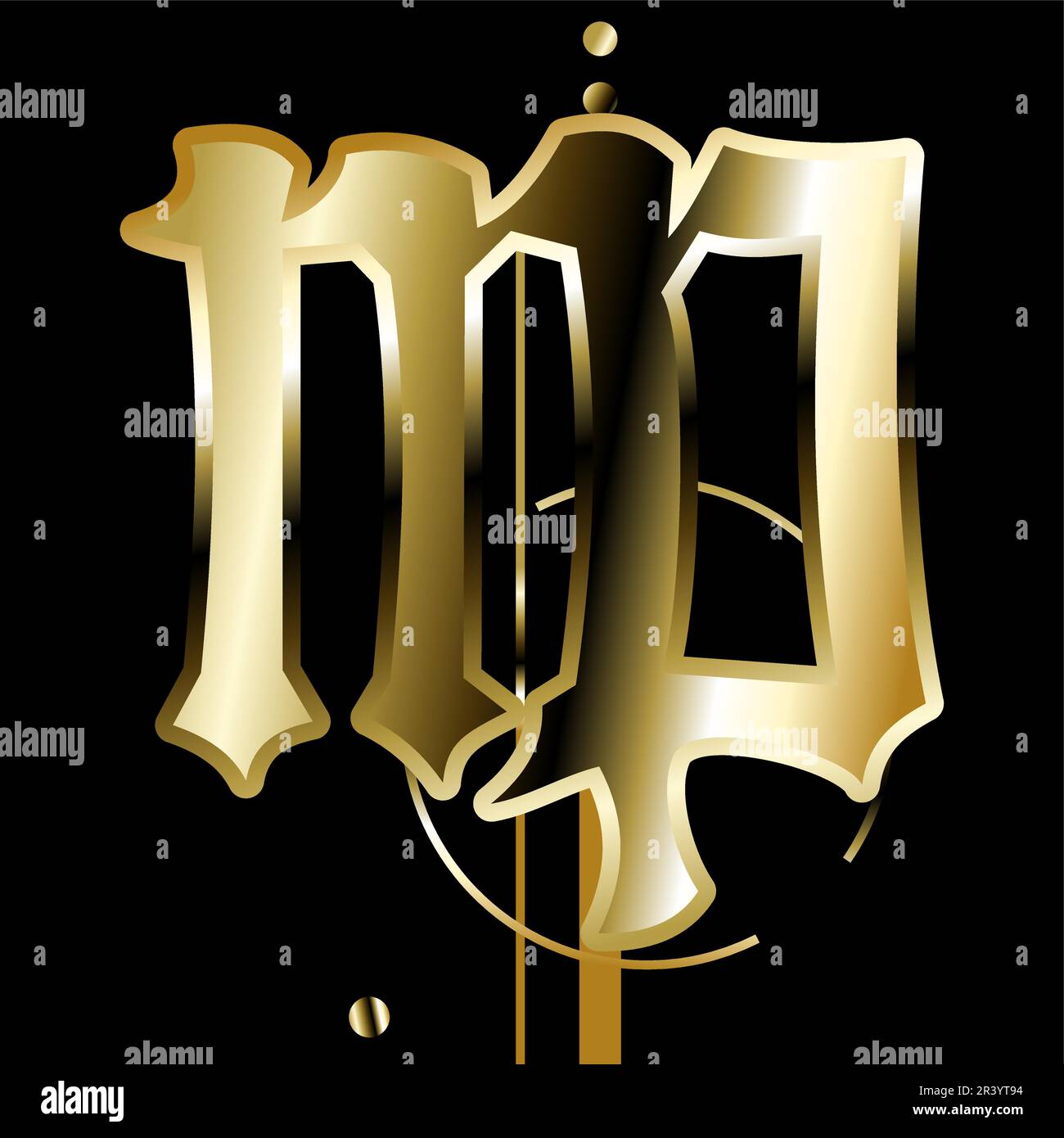 symbole de virgo zodiac brillant luxe or autocollant illustration en format vectoriel Illustration de Vecteur