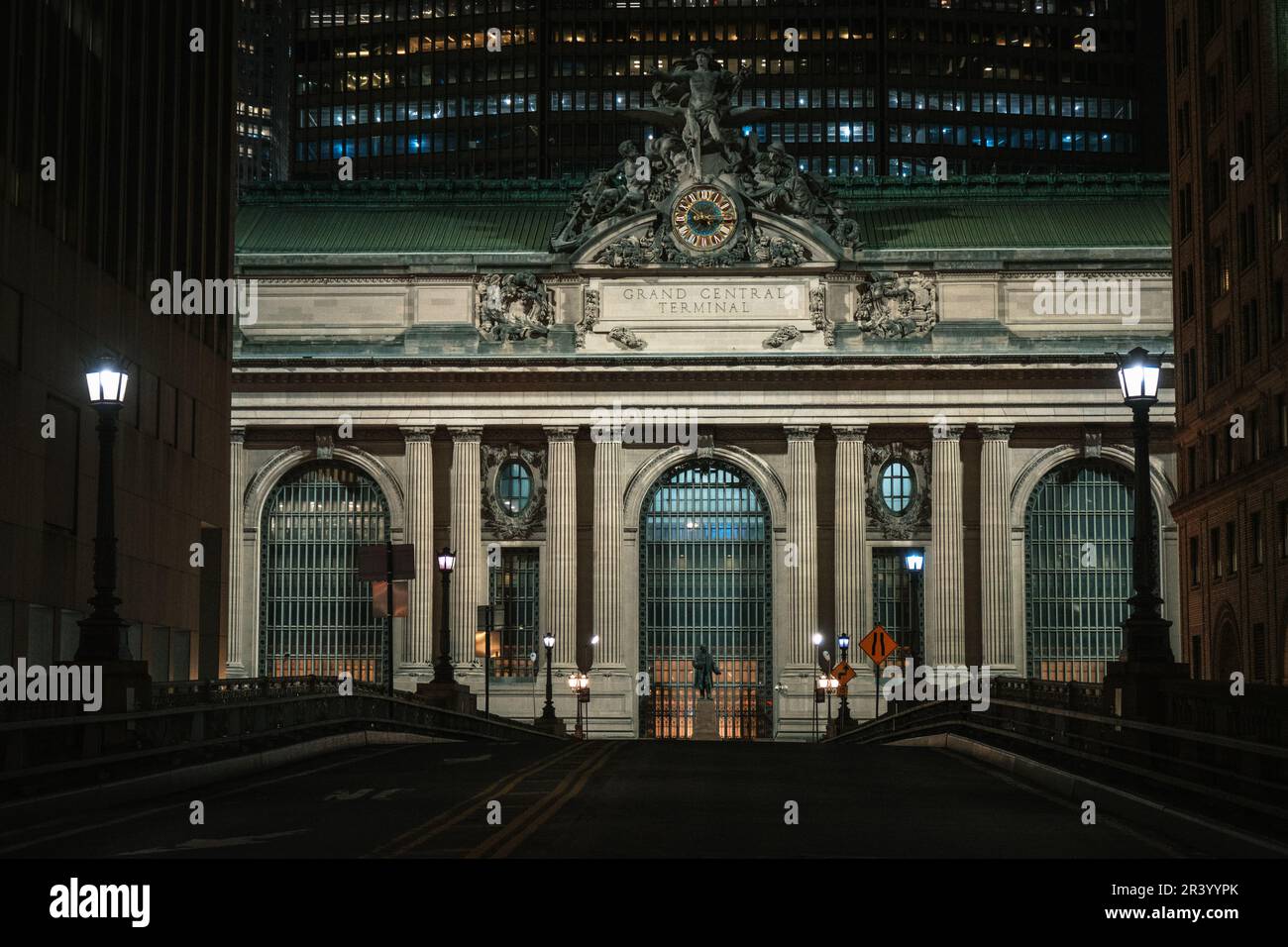 Grand Central terminal de nuit, Manhattan, New York Banque D'Images