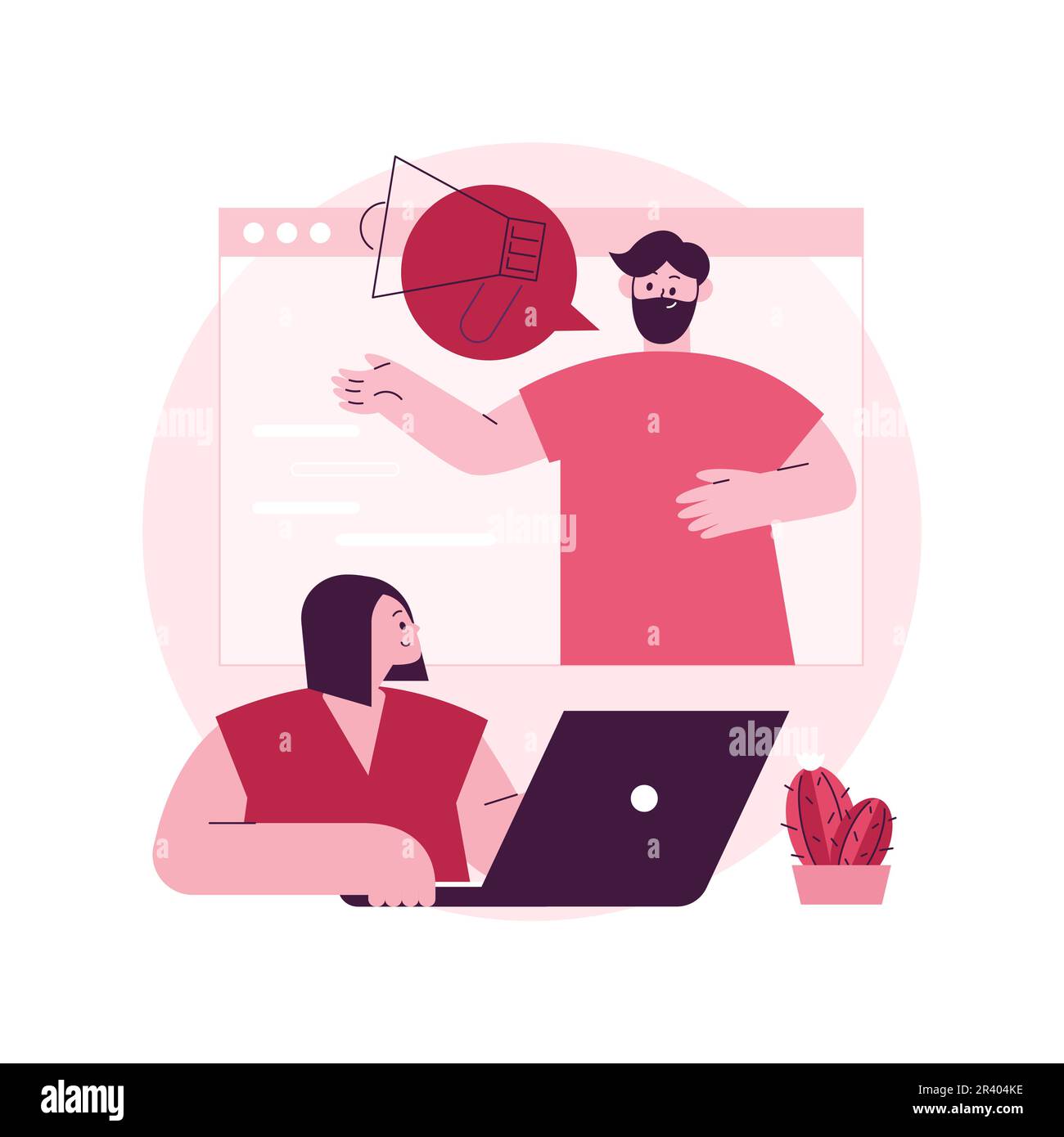 A propos de nous illustration abstraite de vecteur de concept. Menu du site Web, informations sur l'entreprise, histoire et philosophie de l'entreprise, page Web de départ, qui nous sommes, élément UI, métaphore du profil d'entreprise. Illustration de Vecteur