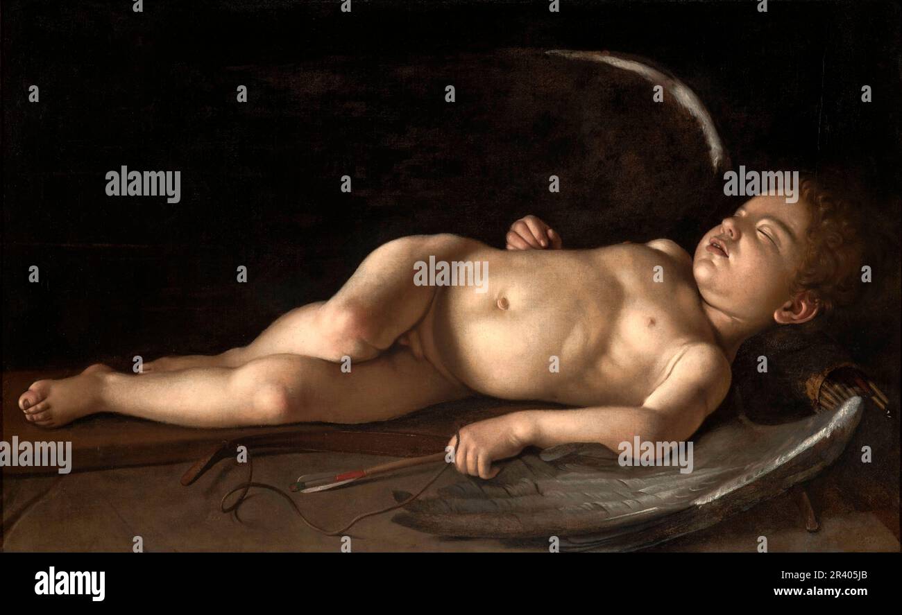 Caravaggio. Coupidé de nuit par Michel-Ange Merisi da Caravaggio (1571-1610), huile sur toile, vers 1595-6 Banque D'Images