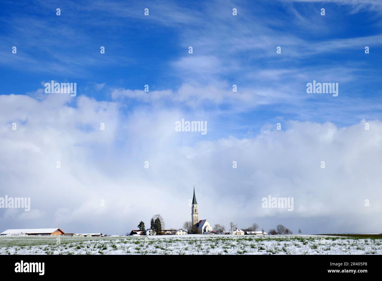 Église de St. L'Assomption de Marie à Kirchreit en Bavière, en Allemagne Banque D'Images