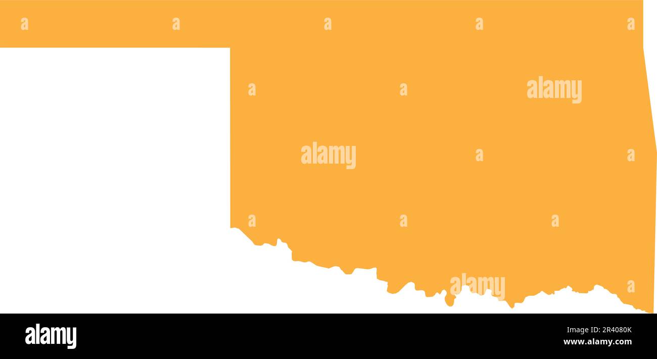 Carte DE couleurs CMJN ORANGE de L'OKLAHOMA, Etats-Unis Illustration de Vecteur