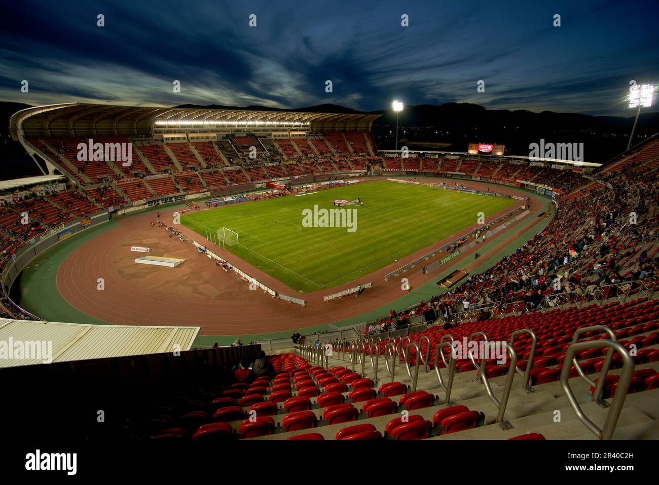 Ono estadi (Campo del RCD Mallorca).Palma.Mallorca.Illes Balears.España. Banque D'Images