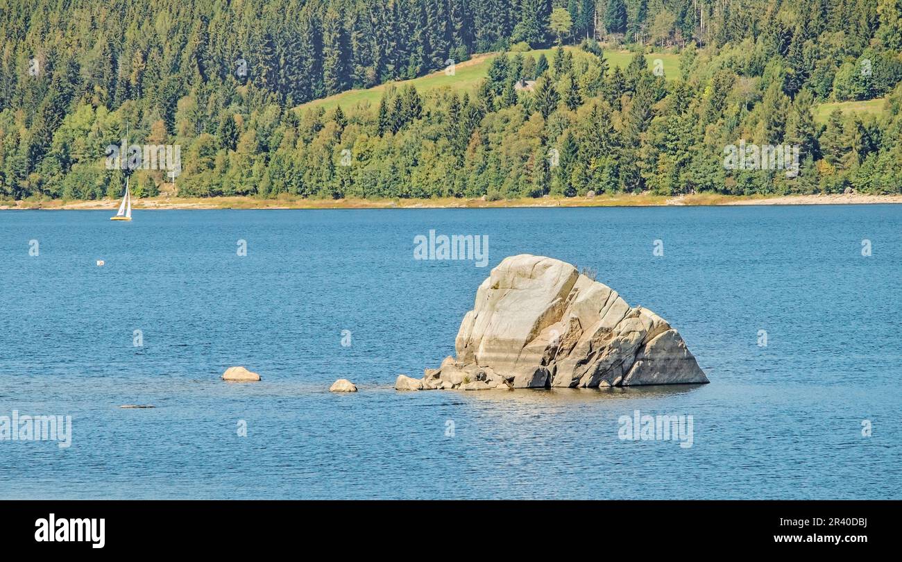 Rock Island à Schluchsee, communauté Schluchsee, Forêt Noire Banque D'Images