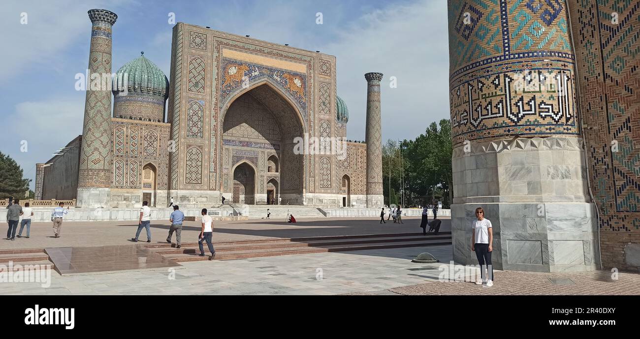 En Ouzbékistan, la route de la soie antique et l'histoire Banque D'Images