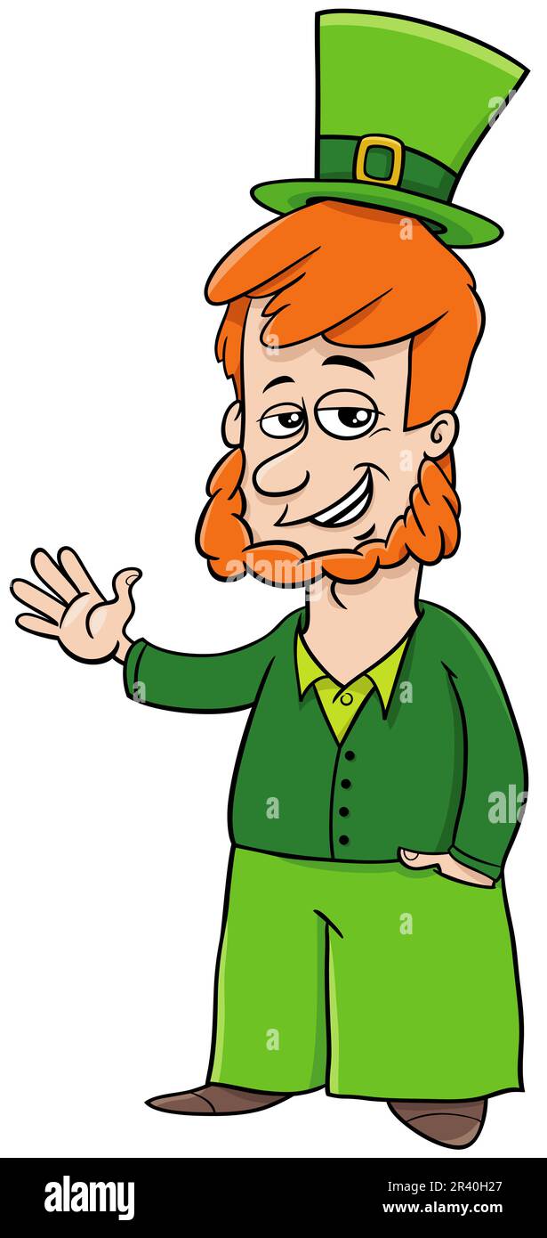 Personnage de caricature Leprechaun le jour de la Saint Patrick Banque D'Images