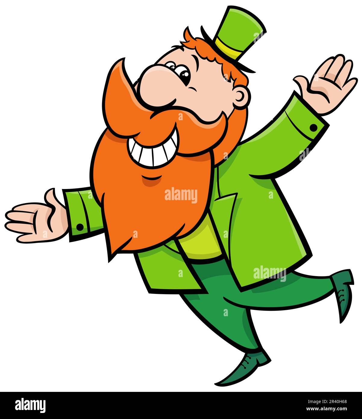 Personnage de caricature Leprechaun le jour de la Saint Patrick Banque D'Images