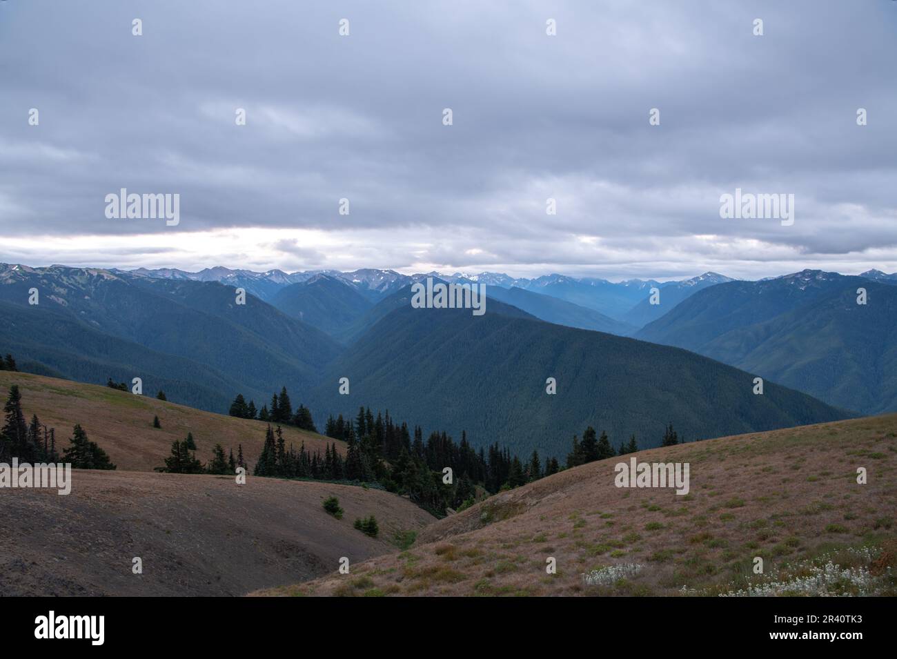 Vue sur la montagne dans le nord-ouest du Pacifique Banque D'Images