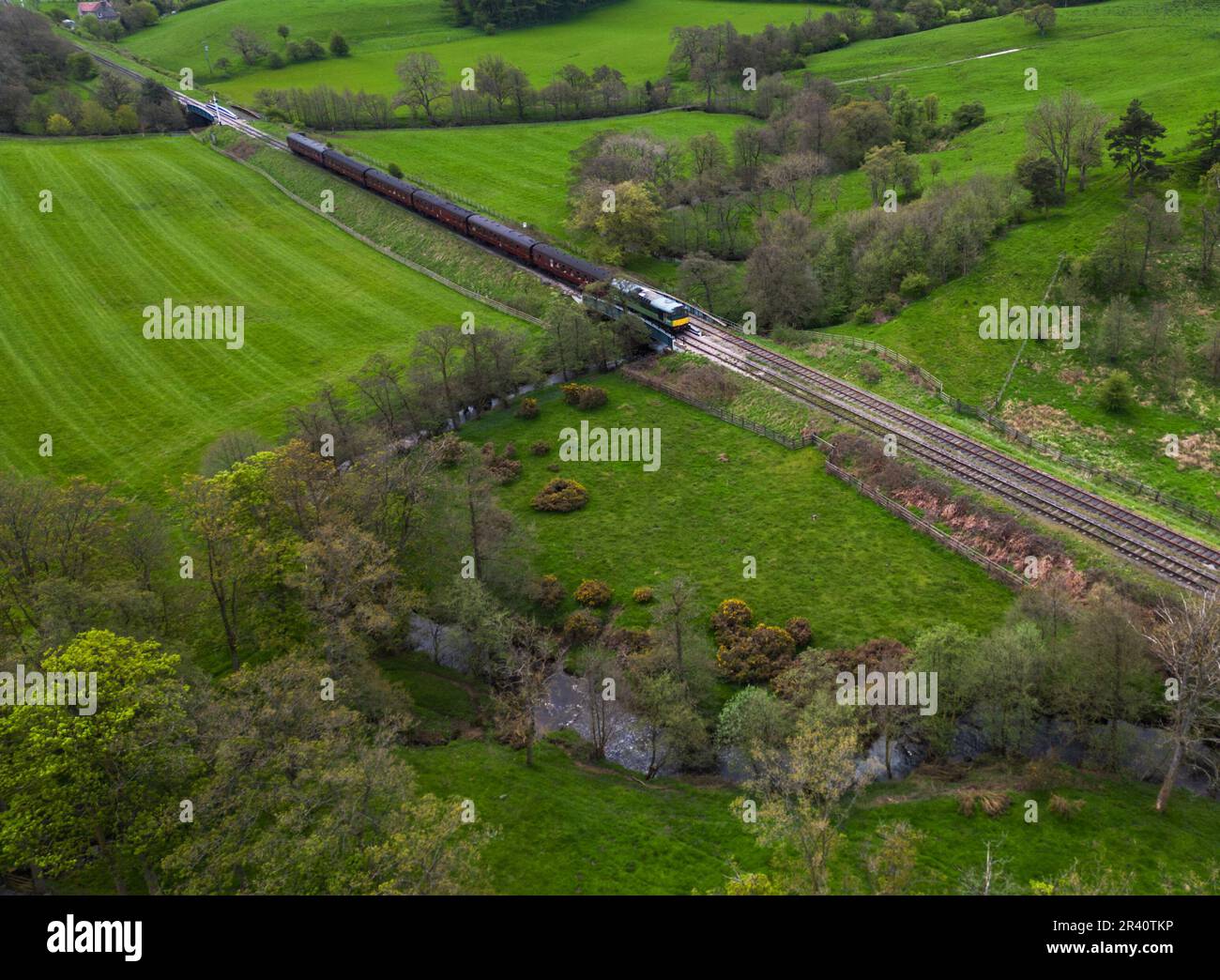 Train diesel sur NYMR Banque D'Images