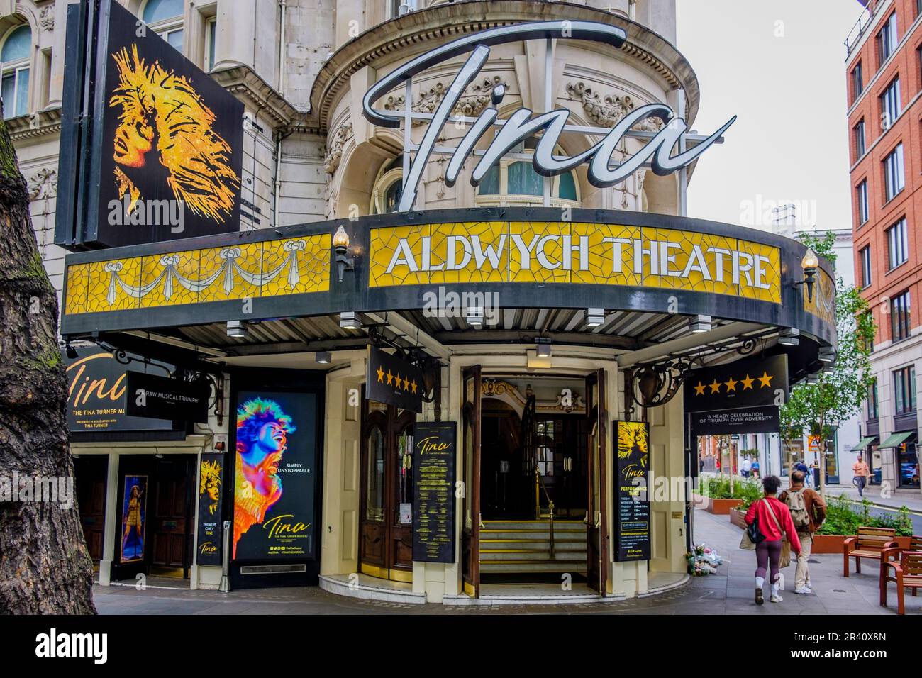 25 mai 2023, Londres, Royaume-Uni. Le théâtre Aldwych où Tina, la comédie musicale Tina Turner, est actuellement en cours d'exécution. Banque D'Images