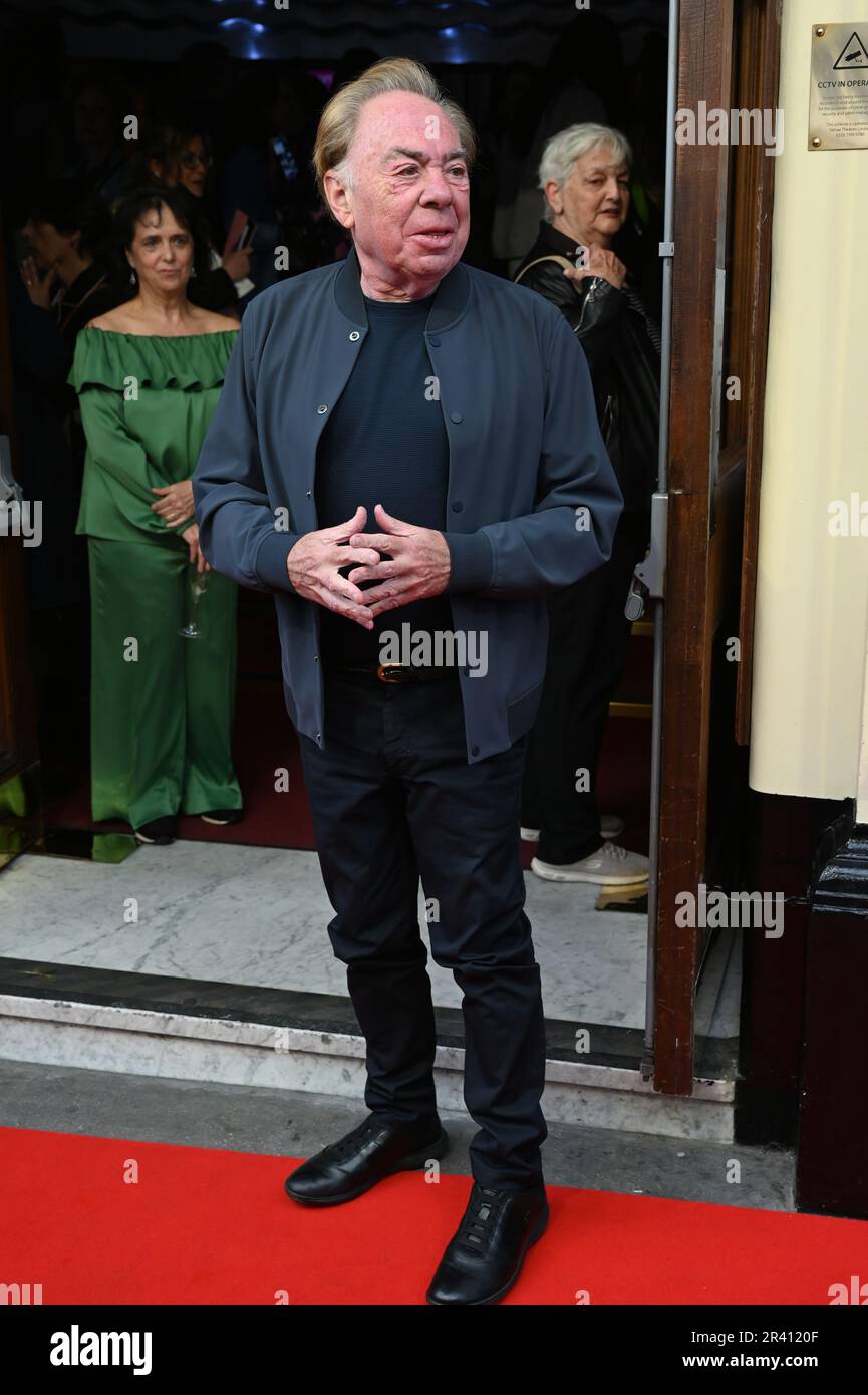 Londres, Angleterre, Royaume-Uni. 25th mai 2023. Andrew Lloyd Webber assiste à la soirée d'ouverture des aspects de l'amour, Lyric Theatre, Londres, Royaume-Uni. Crédit : voir Li/Picture Capital/Alamy Live News Banque D'Images
