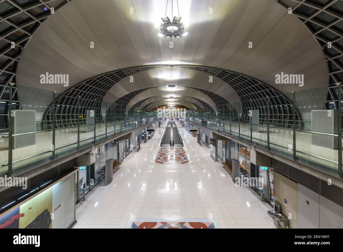 Flughafen Bangkok Suvarnabhumi BKK Airport terminal en Thaïlande Banque D'Images
