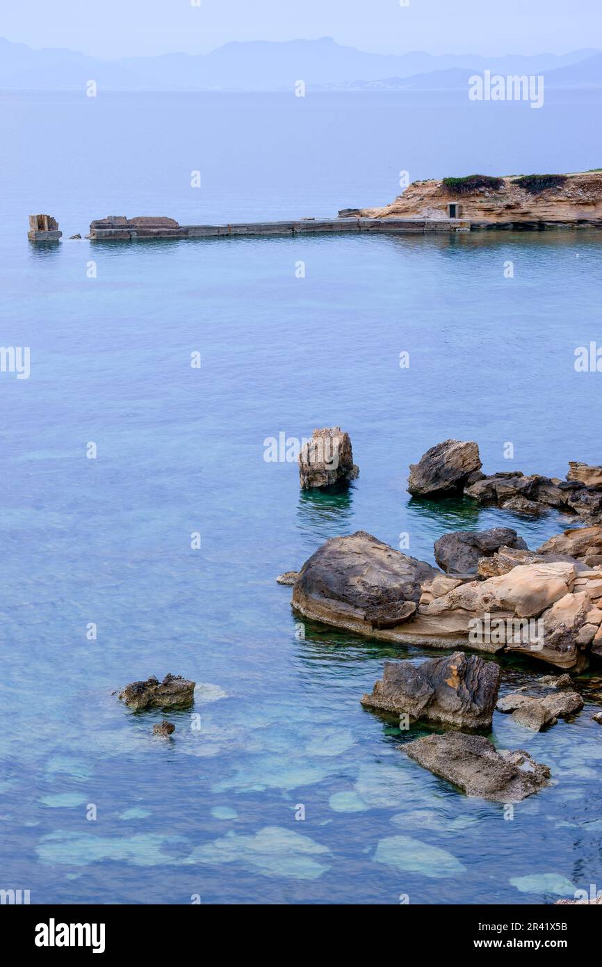 Cala MoltÃ³. Capdepera. Bahia de Alcudia.Mallorca.Illes Balears.España. Banque D'Images
