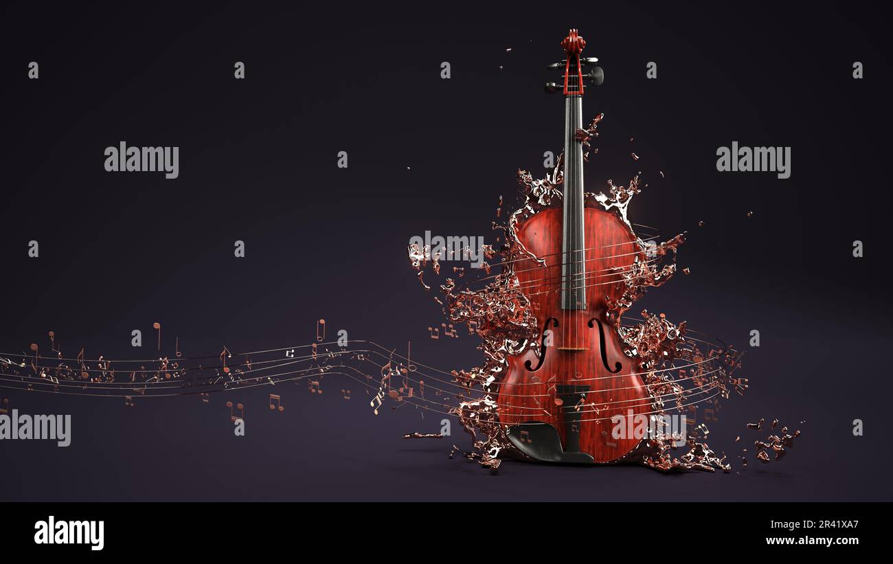 Violon de partitions Banque D'Images