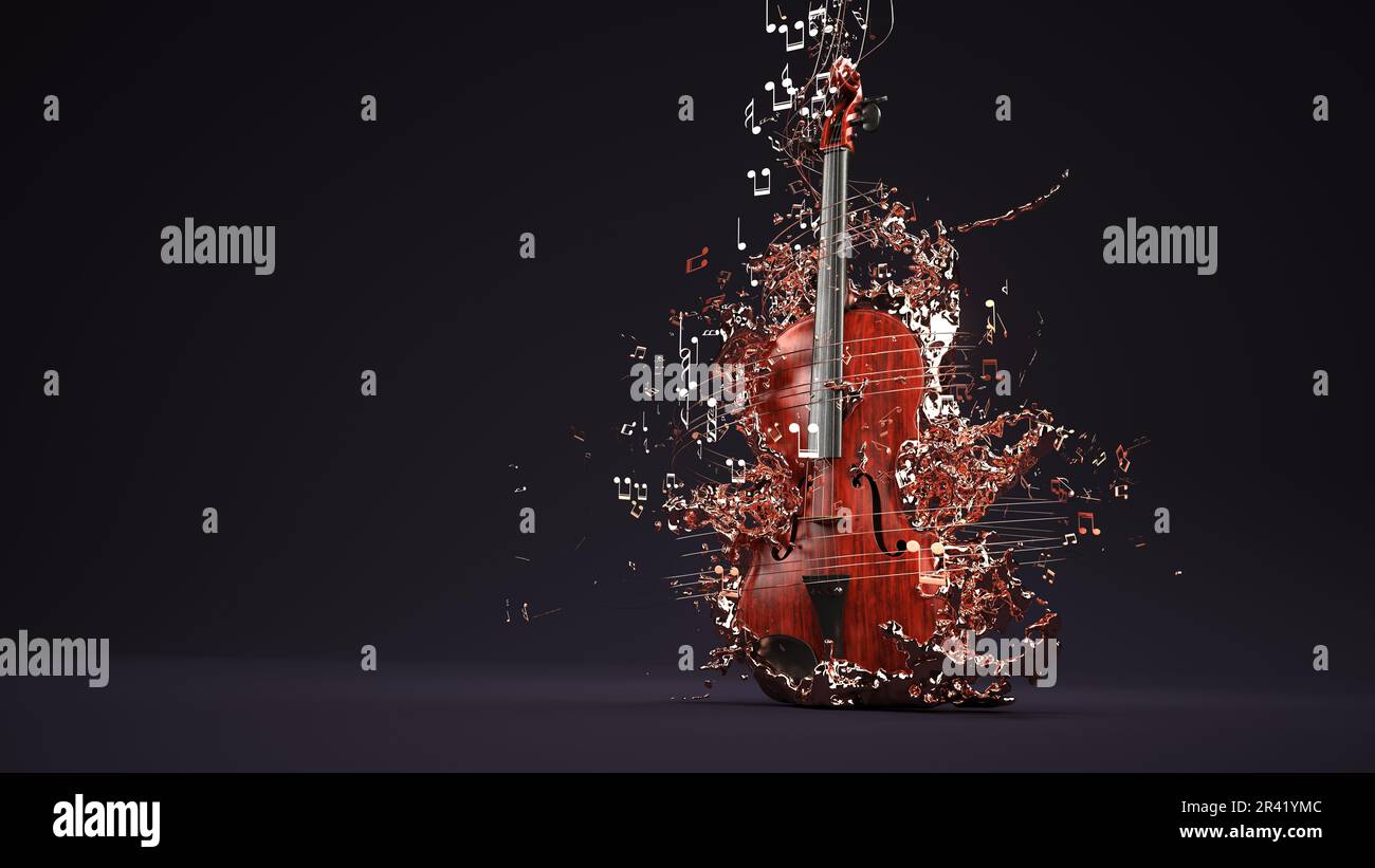 Violon de partitions Banque D'Images