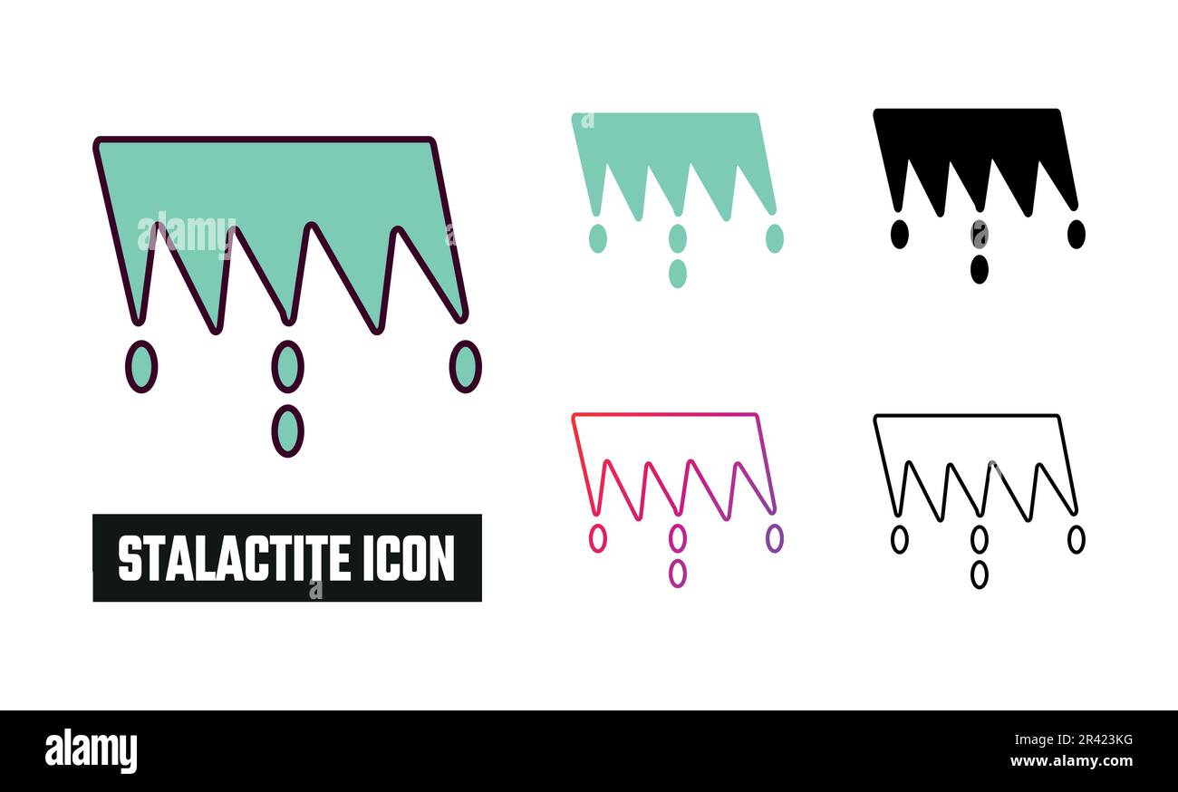Icône stalactite définir l'illustration du vecteur Illustration de Vecteur