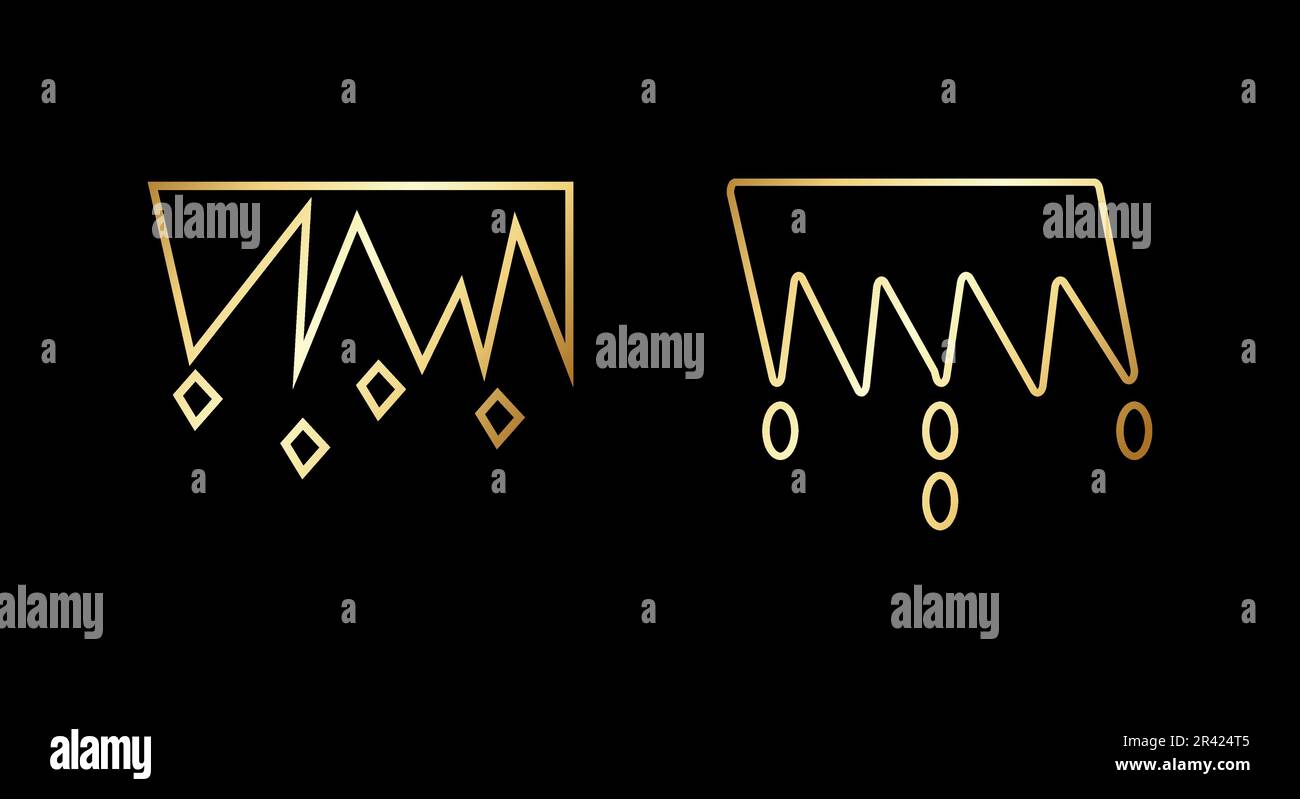 Illustration du vecteur d'icône de stalactite d'or Illustration de Vecteur