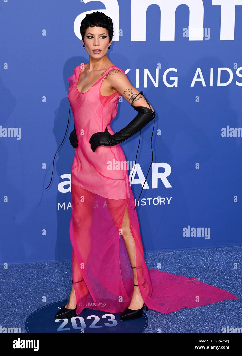 Antibes, France. 26th mai 2023. Cannes, France. 25 mai 2023. Halsey arrivant au Gala annuel de l'amfAR de Cannes 29th dans le cadre du Festival du film de Cannes 76th, Hôtel du Cap, Eden Roc. Crédit : Doug Peters/Alamy Live News Banque D'Images