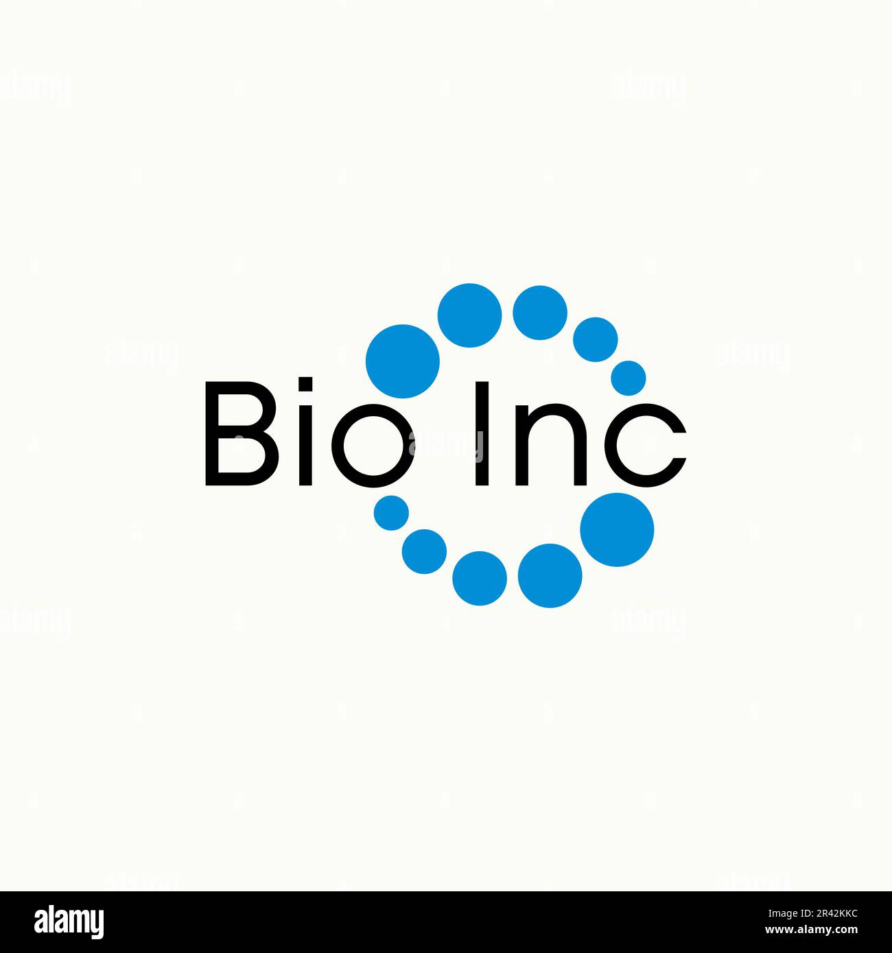 Logo design Graphic concept créatif abstrait premium libre vecteur lettre de stock Bio Inc ou O avec cercle de point recyclage. Lié à l'industrie commerciale Illustration de Vecteur