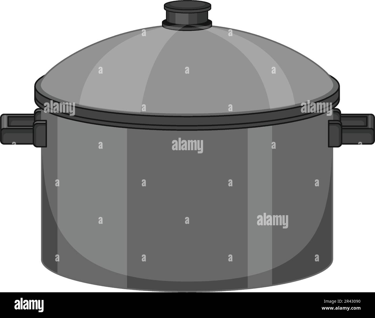 Illustration d'un pot avec couvercle sur fond blanc Illustration de Vecteur