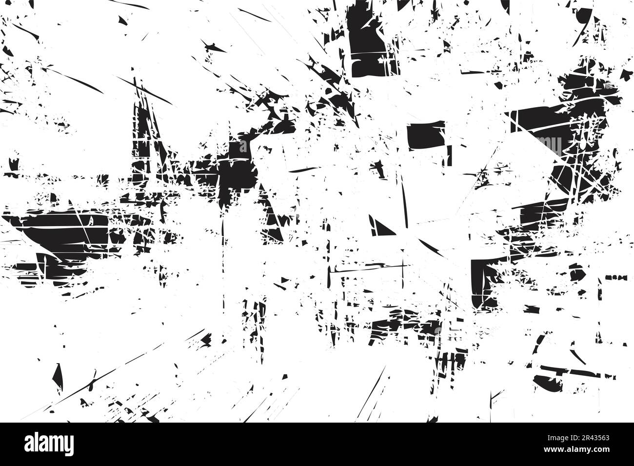 Vecteur de texture de surface de verre taché et fissuré. Motif en verre cassé avec effet grunge sur fond blanc. Surface rouillée et vecteur de texture de la paroi grimy Illustration de Vecteur