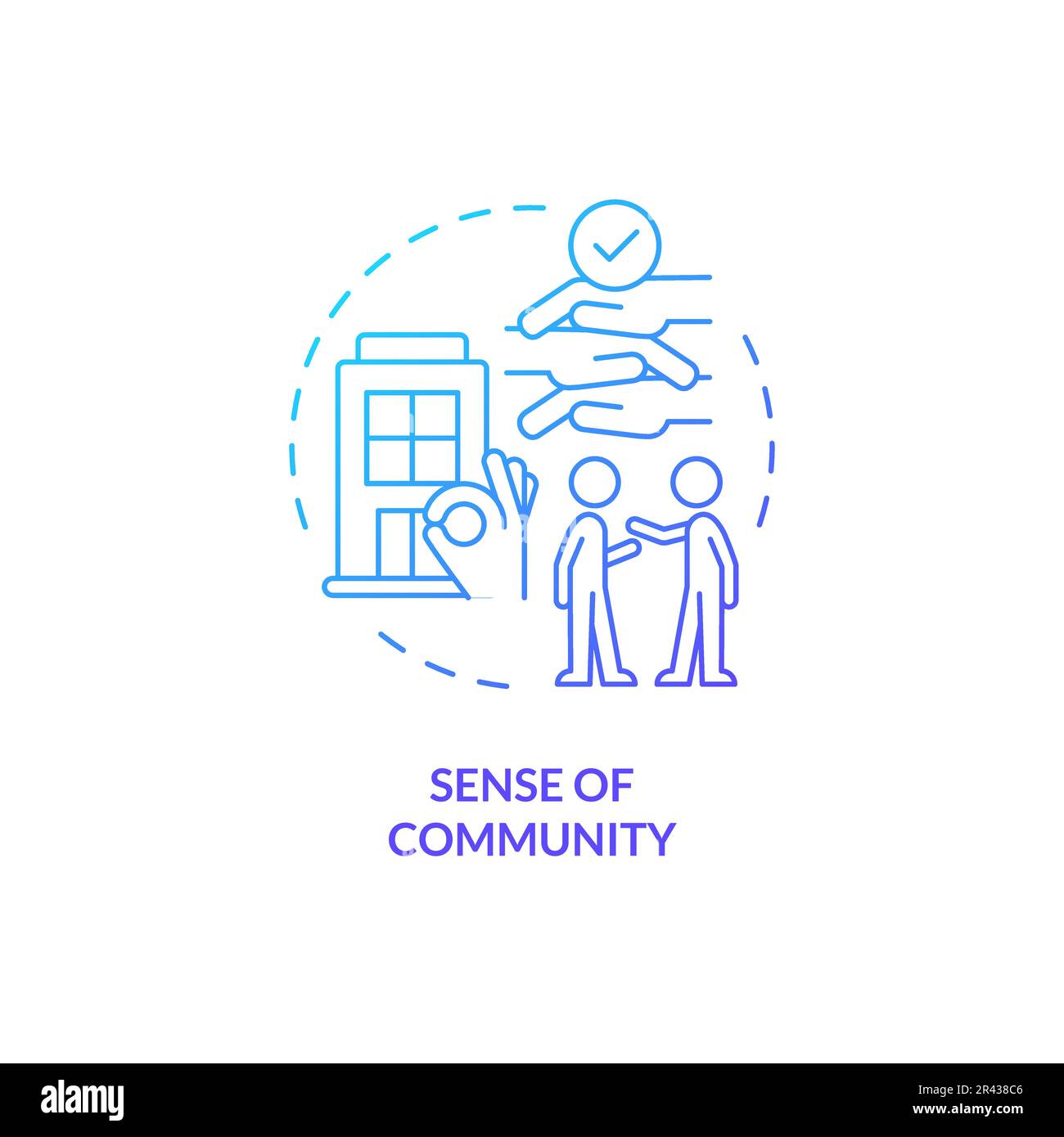 Icône de concept de gradient bleu sens de la communauté Illustration de Vecteur