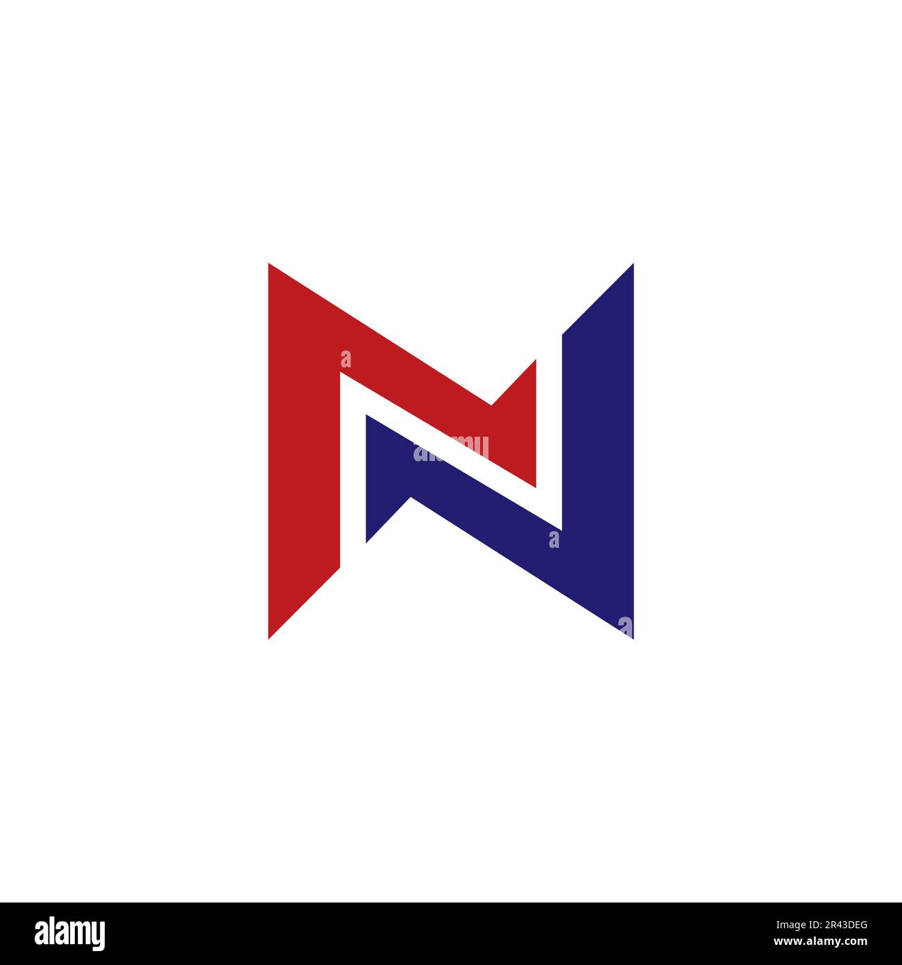 Combinaison lettre N+N superbe design. logo n. Illustration de Vecteur