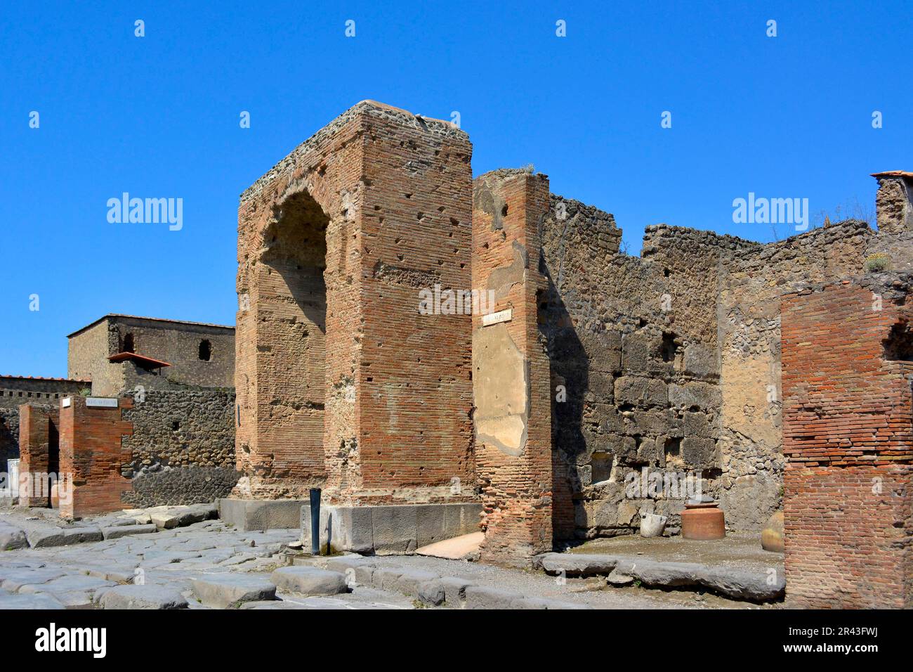 Italie, Italia, Pompei Archway, scavi archéologique de Pompei Banque D'Images