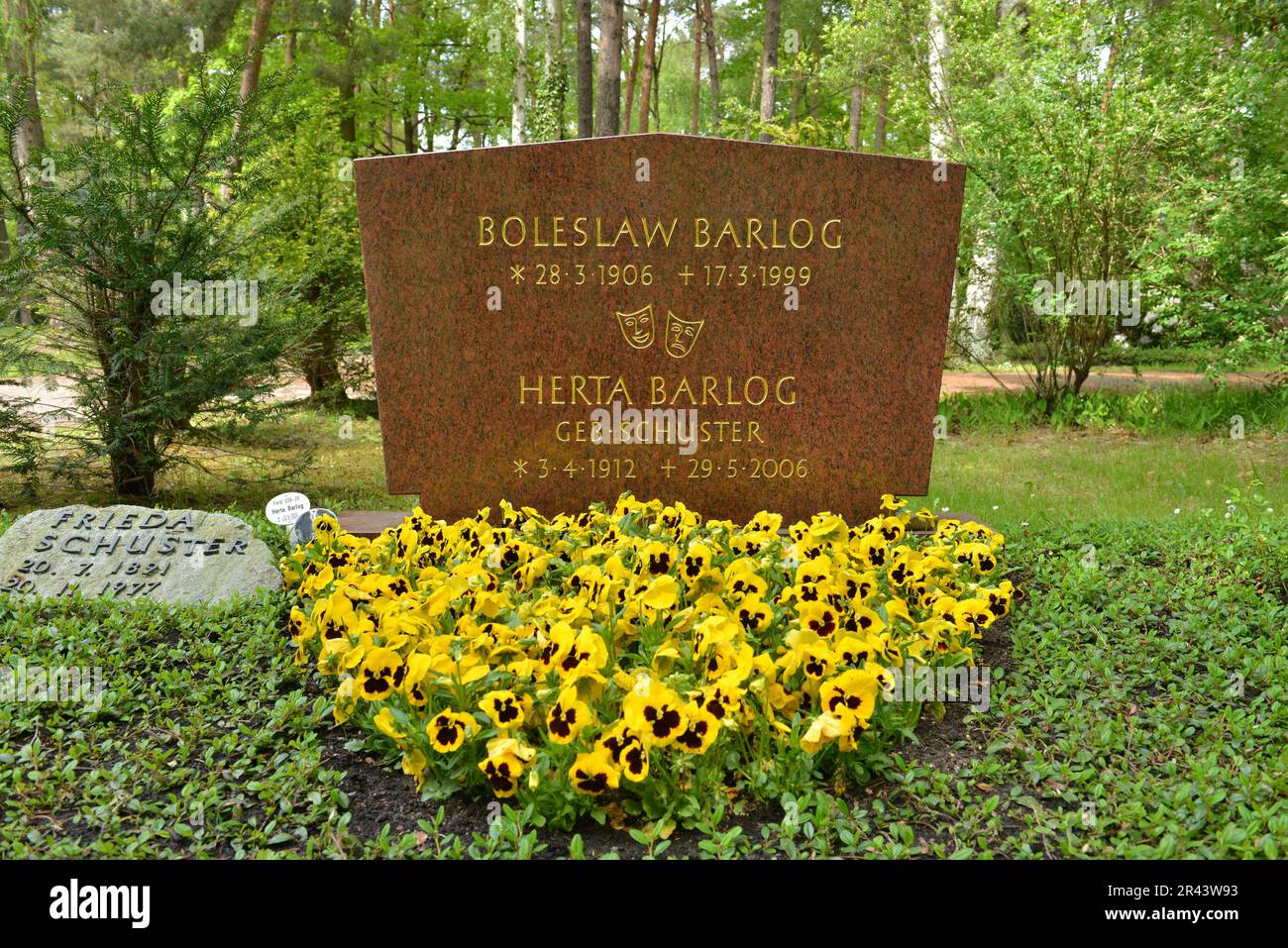 Grave Boleslaw Barlog, Waldfriedhof, Potsdamer Chaussee, Zehlendorf, Berlin, Allemagne Banque D'Images