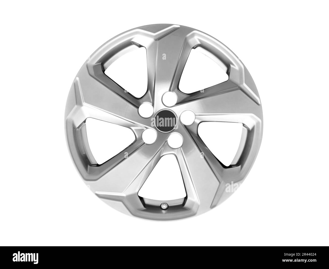 Roue en alliage de voiture isolée sur fond blanc. Nouvelle roue en alliage pour une voiture sur fond blanc. Jante en alliage isolée. Disque de roue de voiture Banque D'Images