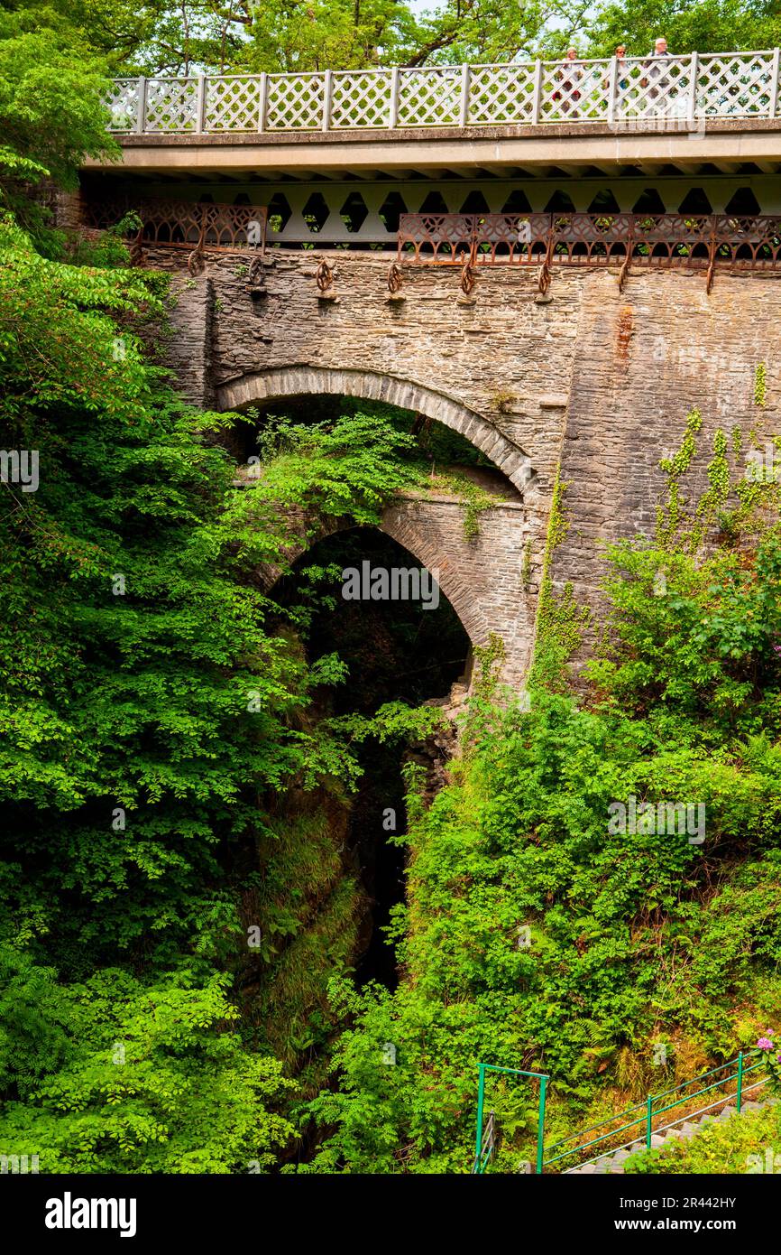 Devil's Bridge, Ceredigion, pays de Galles, Royaume-Uni Banque D'Images