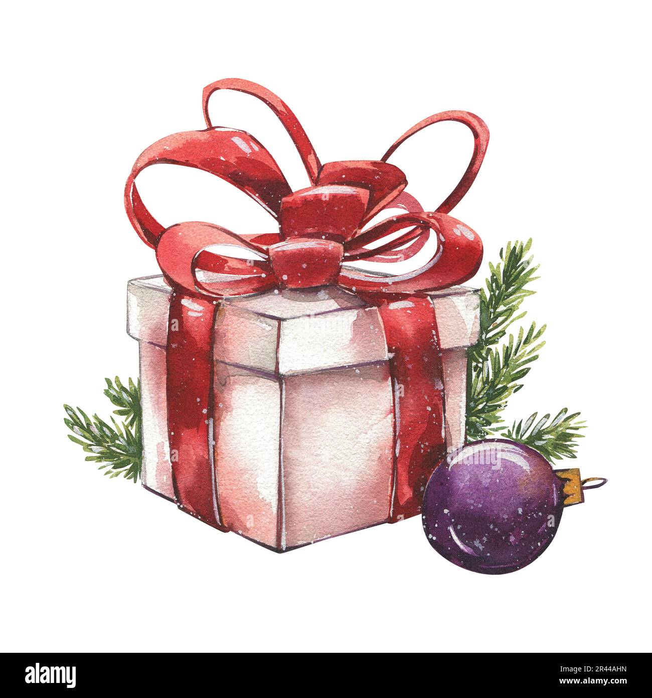 Bo te Cadeau De No l Noeud Rouge pic a Et Boule De Verre Isol e Sur Bo te Cadeau De No l Noeud Rouge pic a Et Boule De Verre Isol e Sur